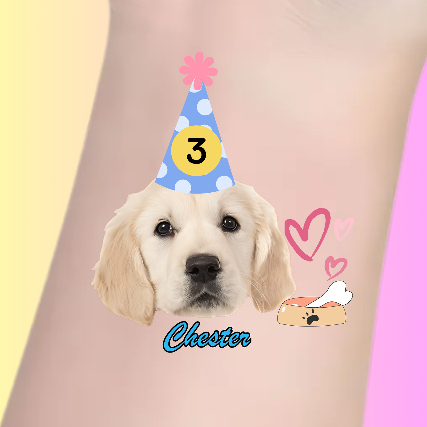 Birthday Party Time – Premium Custom Pet Tattoos
