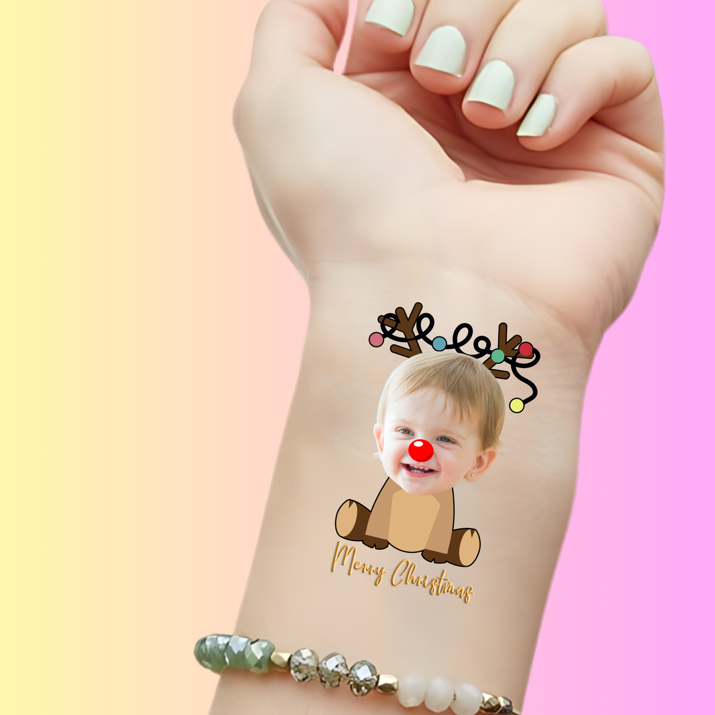 Rudolph's Little Helper – Premium Custom Christmas Tattoos