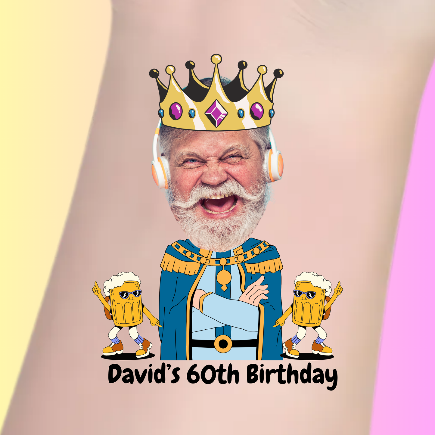 King of the Party โ Premium Custom Birthday Tattoos