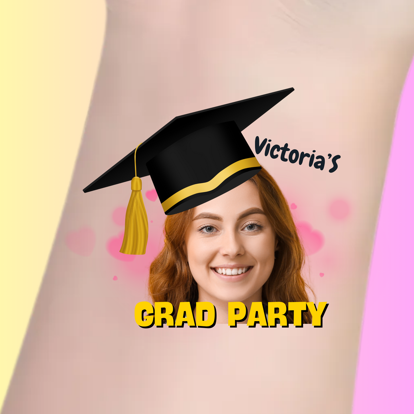 Grad Party Celebration โ Premium Custom Graduation Tattoos