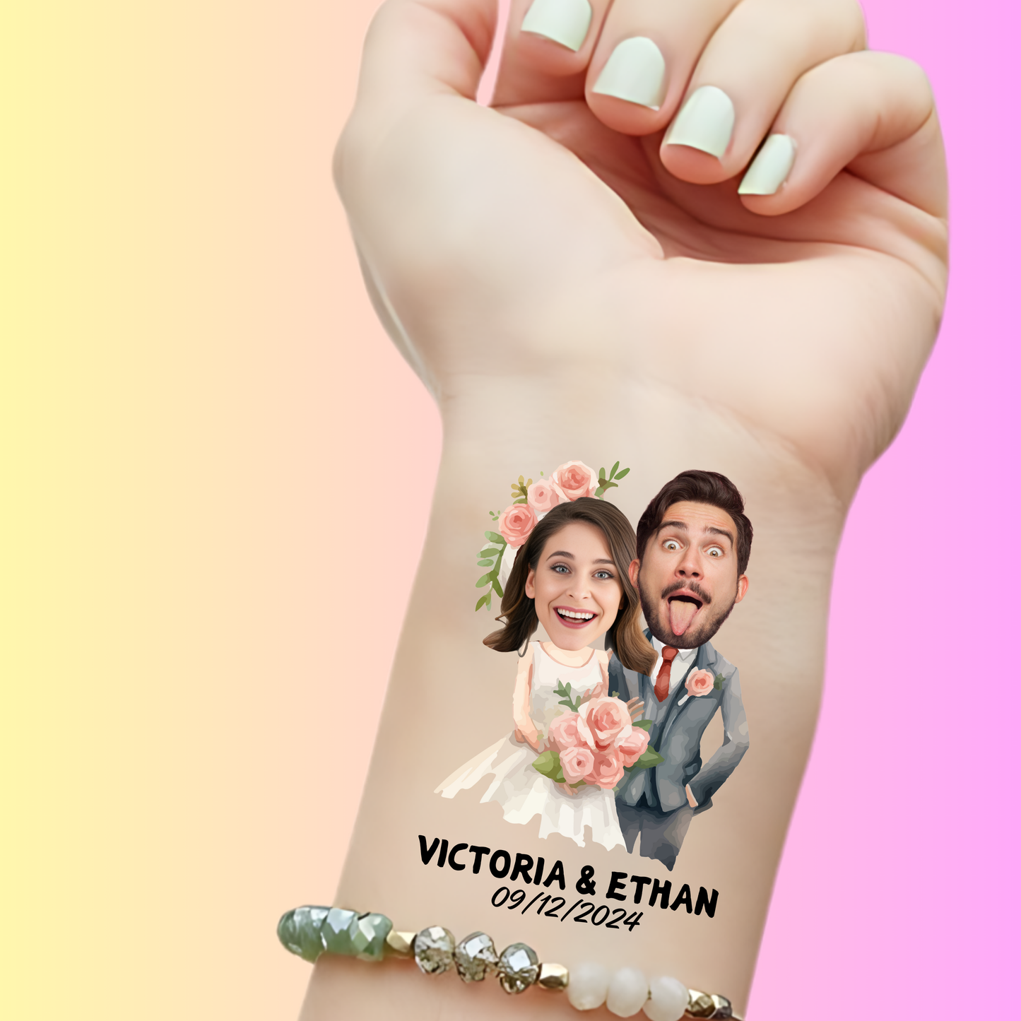 Floral Joy – Premium Custom Wedding Tattoos