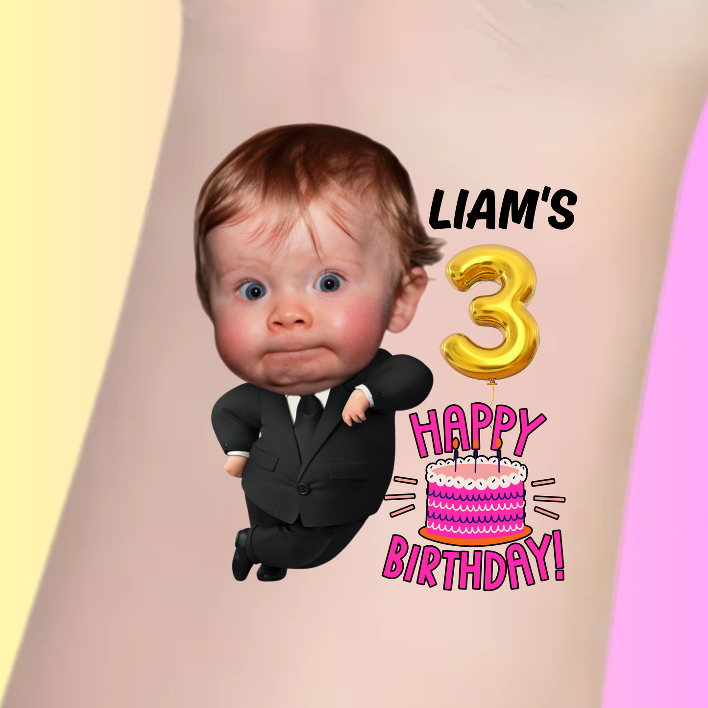 Little Boss Birthday - Premium Custom Birthday Tattoos