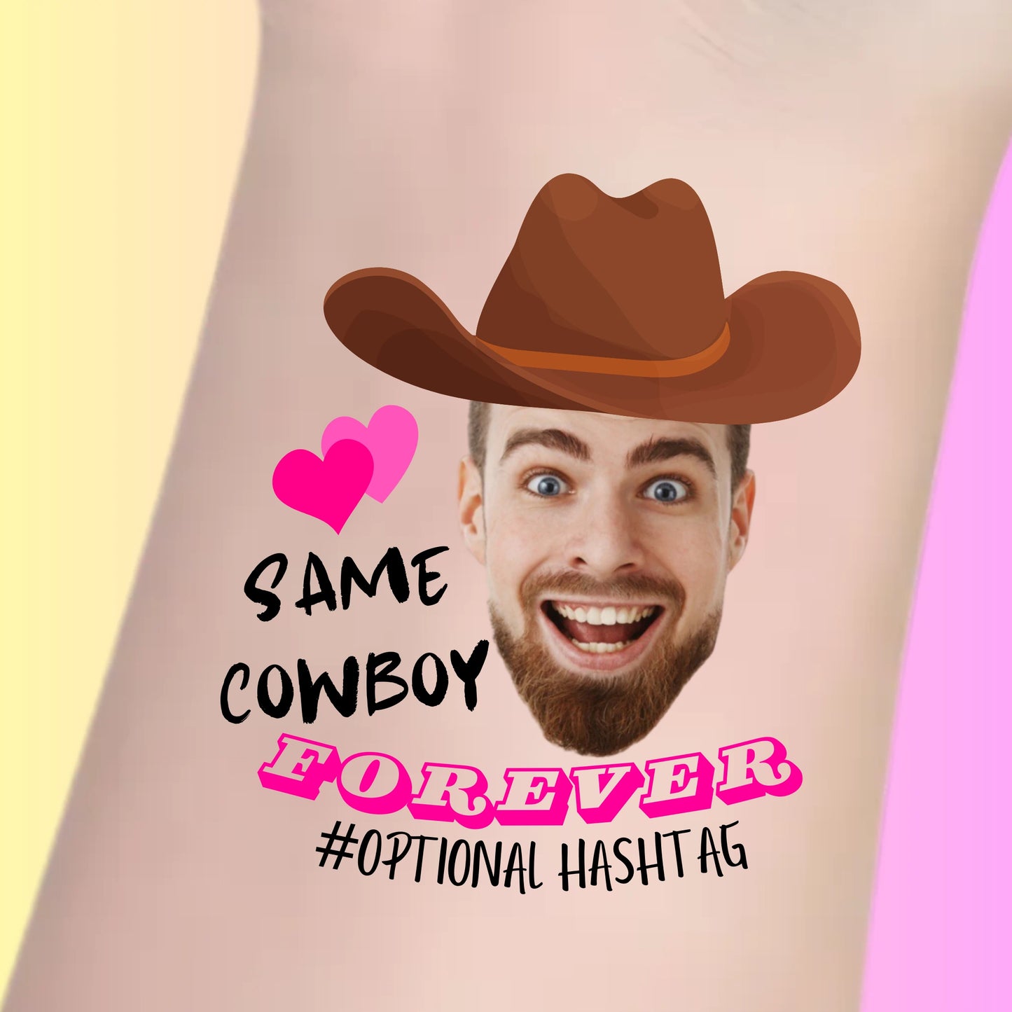 Custom Bachelorette Temporary Tattoos -  Same Cowboy Forever