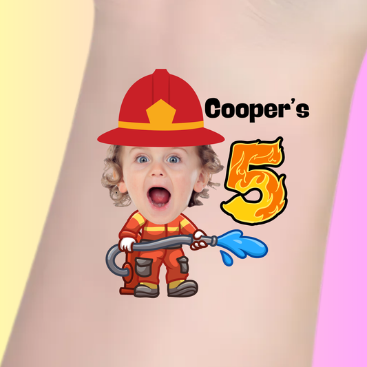 Firefighter Birthday - Premium Custom Birthday Tattoos