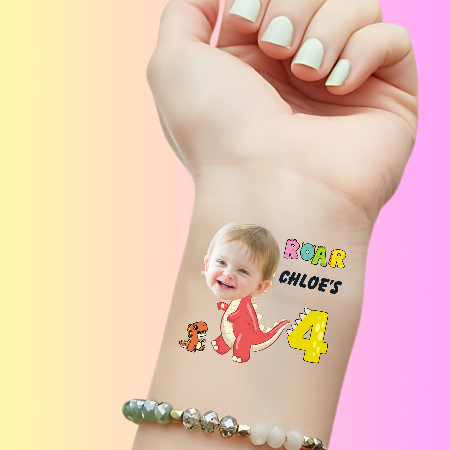 Dino Roar Birthday – Premium Custom Birthday Tattoos