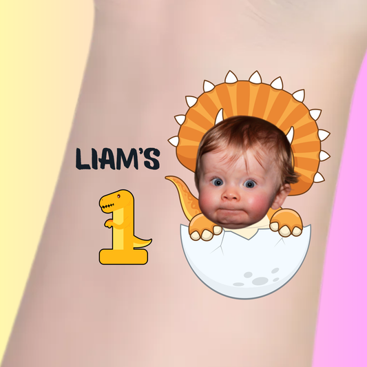 Little Dino Hatchling – Premium Custom Birthday Tattoos