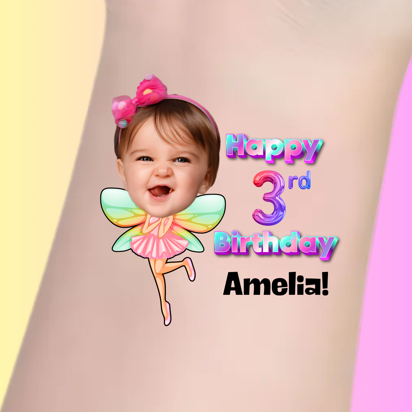 Fairy Fun - Premium Custom Birthday Tattoos