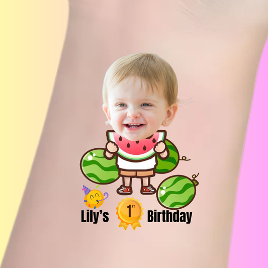 Watermelon Birthday - Premium Custom Birthday Tattoos