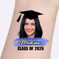 Custom Graduation Tattoos - Blue Brushstroke Class of