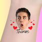 Custom Bachelorette Temporary Tattoos - Face with Hearts