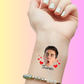 Custom Bachelorette Temporary Tattoos - Face with Hearts