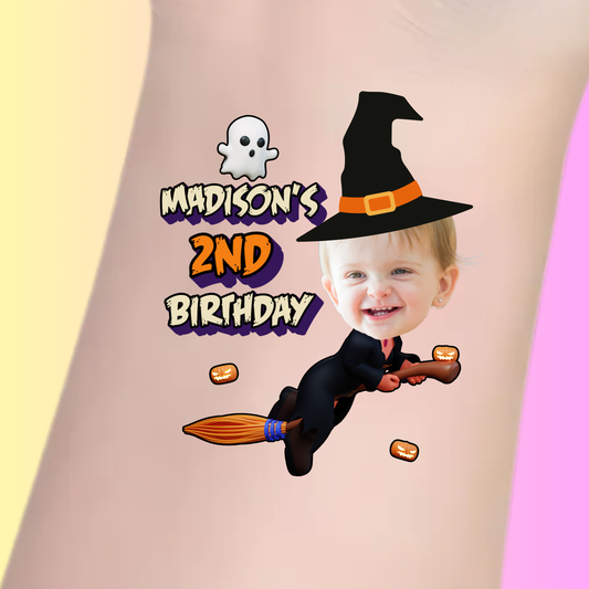 Spooky Witch Birthday - Premium Custom Birthday Tattoos