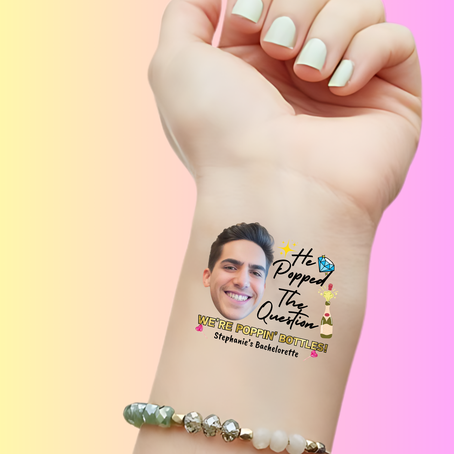 He Popped the Question – Premium Custom Bachelorette Tattoos