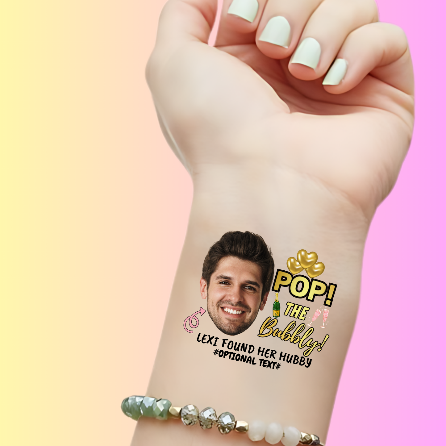 Pop the Bubbly! – Premium Custom Bachelorette Tattoos