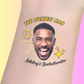 Custom Bachelorette Temporary Tattoos - Luckiest Man Starburst