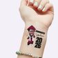Custom Graduation Tattoos - Burgundy Gown Graduate