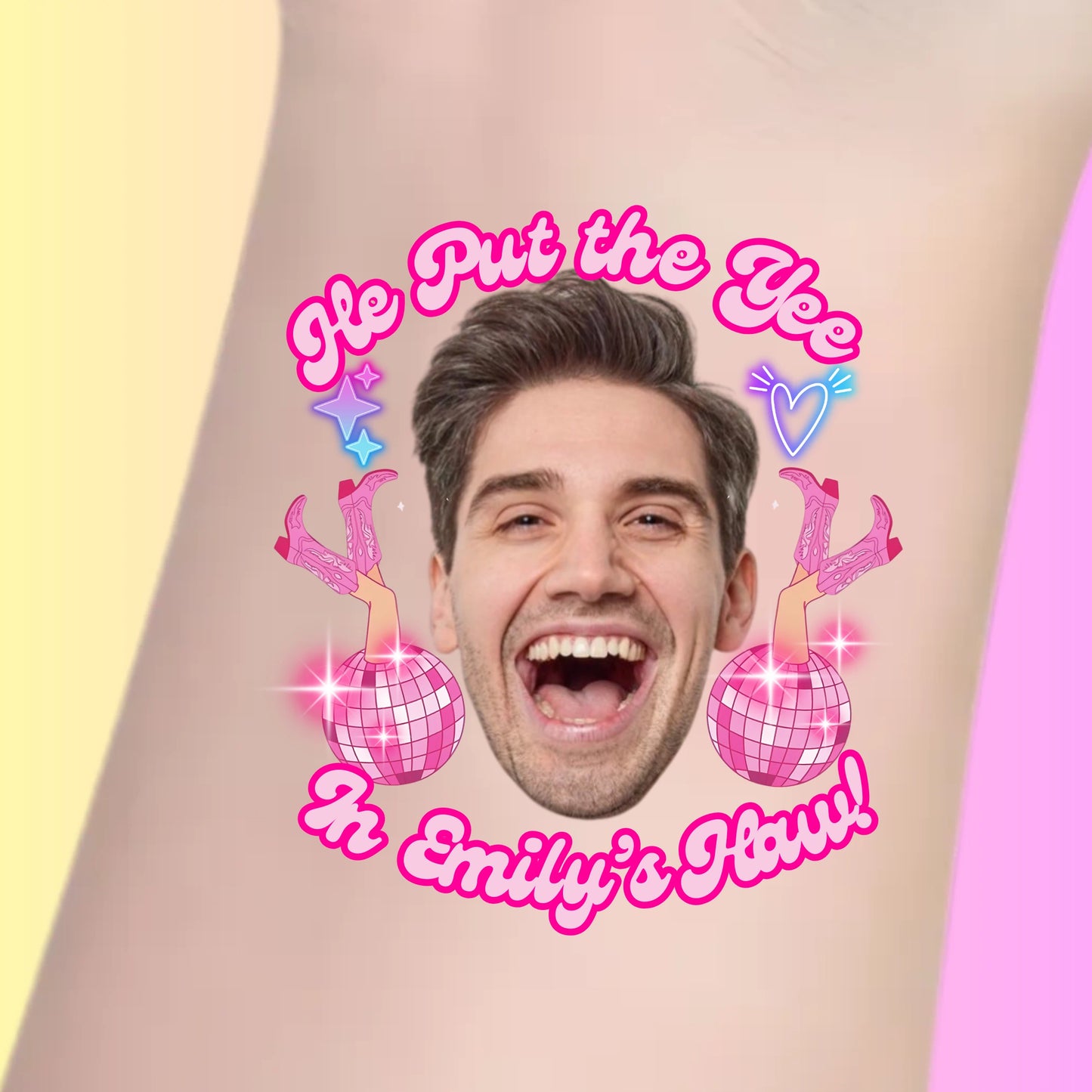 Custom Bachelorette Temporary Tattoos: He Put The Yee In Haw