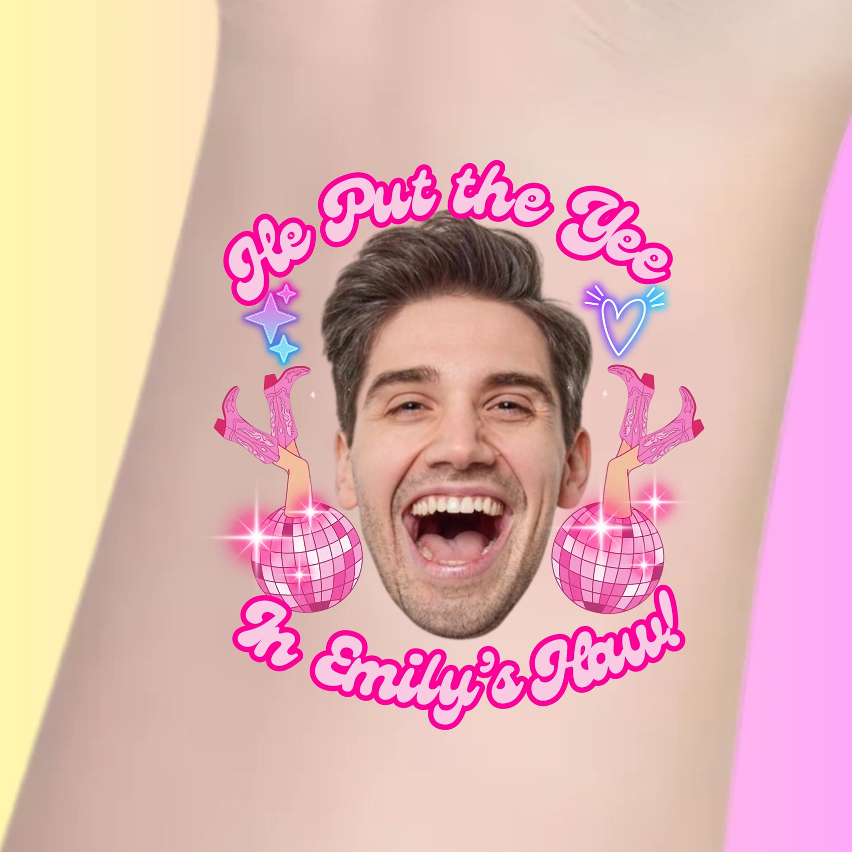 Custom Bachelorette Temporary Tattoos: He Put The Yee In Haw