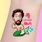 Custom Bachelorette Temporary Tattoo - Let's Get Nauti Mermaid