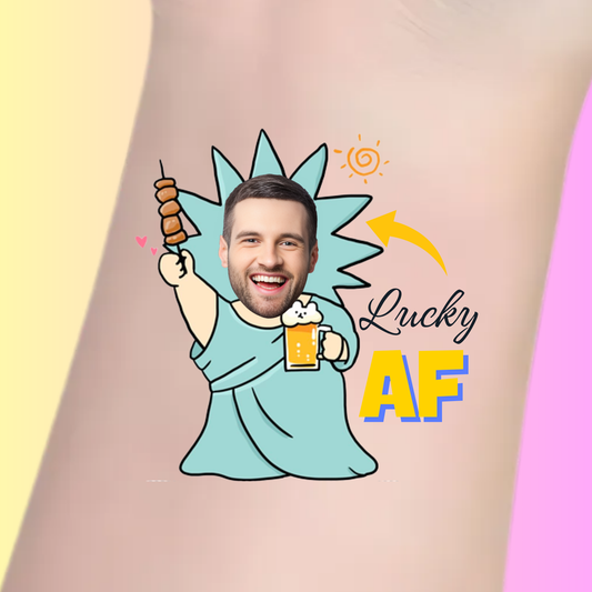 Lucky AF  – Premium Custom Bachelorette Tattoos