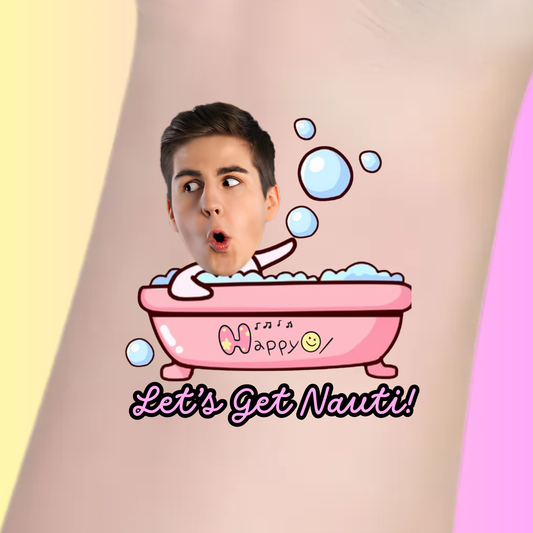 Let’s Get Nauti Bubble Bath  – Premium Custom Bachelorette Tattoos