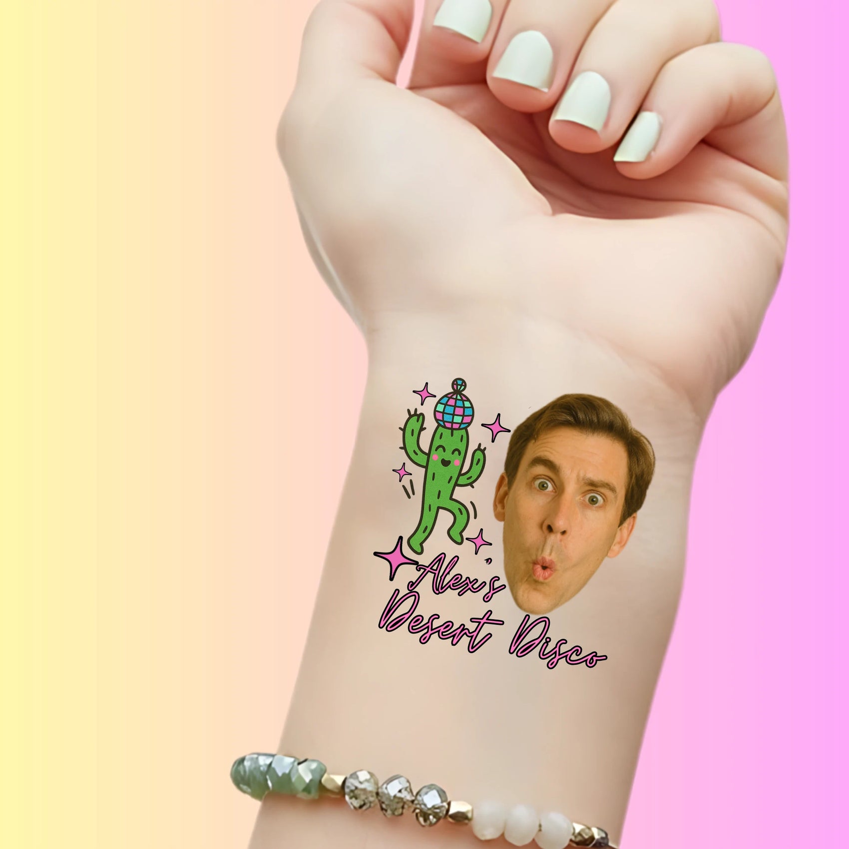 Custom Bachelorette Temporary Tattoos -  Desert Disco
