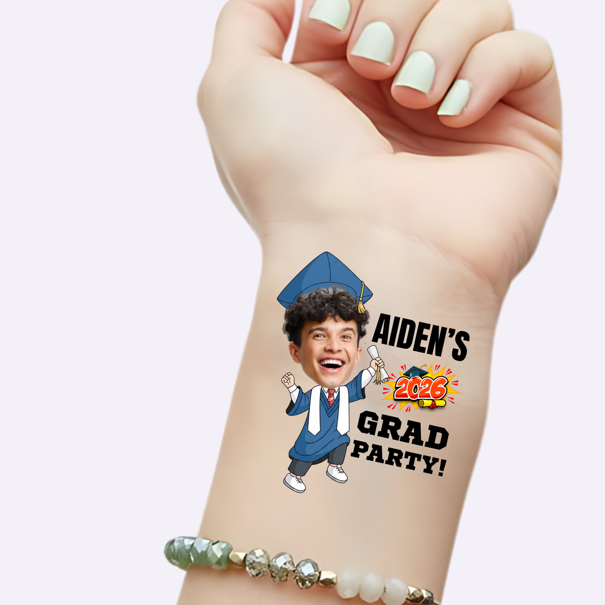 Custom Graduation Tattoos - Comic Grad Party