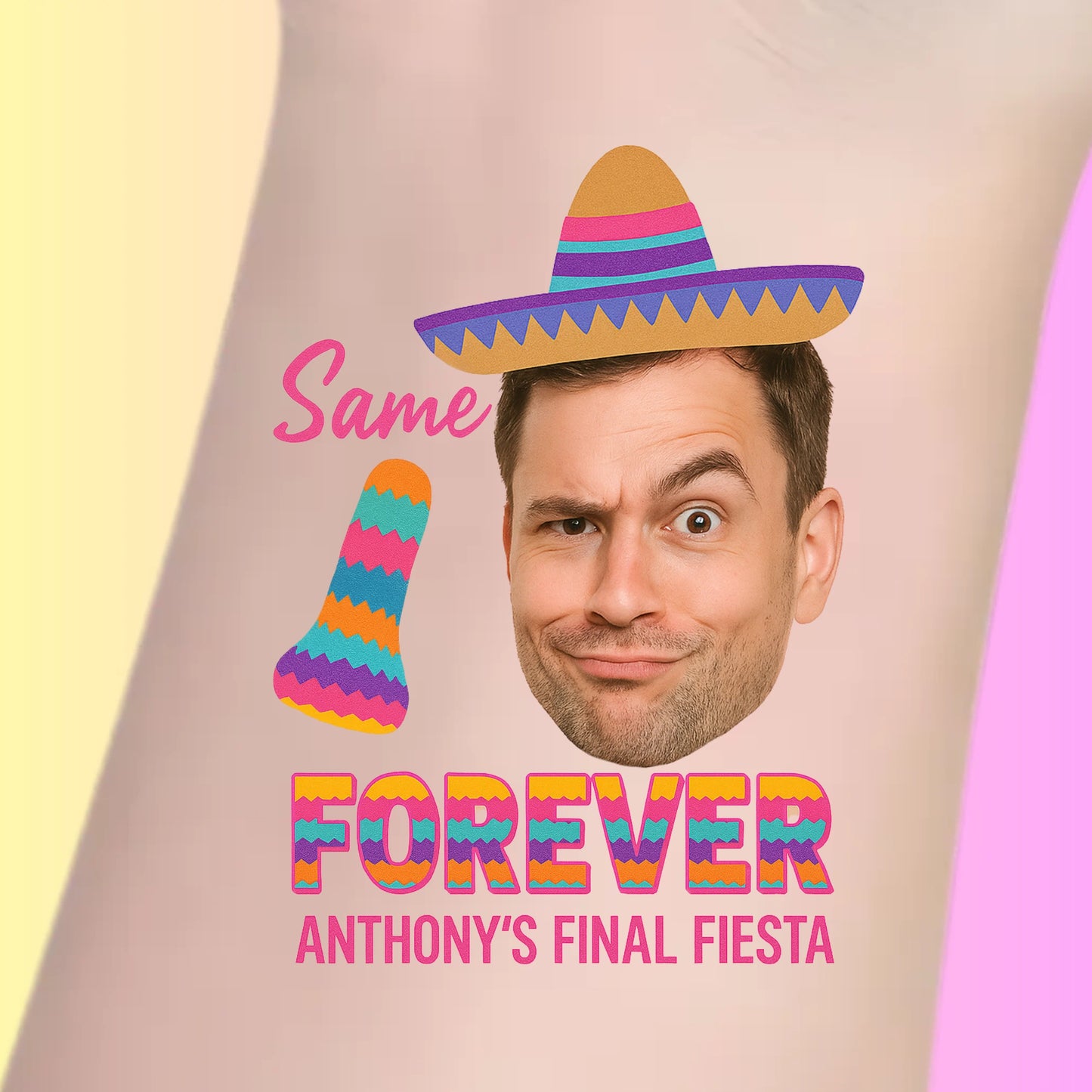 Custom Bachelorette Temporary Tattoos - Final Fiesta