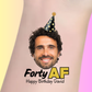 Custom Birthday Temporary Tattoos - Funny Forty AF Black & Gold Theme