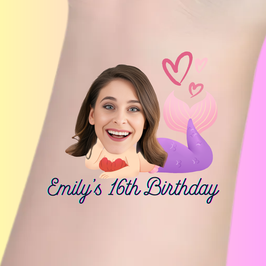Magical Mermaid – Premium Custom Birthday Tattoos