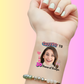 Custom Birthday Temporary Tattoos - Cheers to 30 Years Pink Champagne Theme