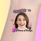 Custom Birthday Temporary Tattoos - Cheers to 30 Years Pink Champagne Theme