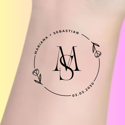 Elegant Monogram  – Premium Custom Wedding Tattoos