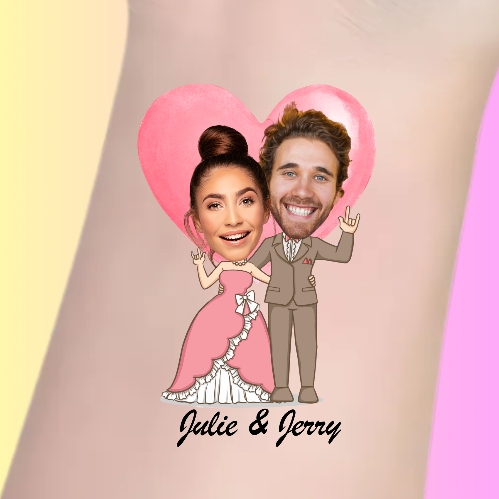 Custom Wedding Tattoos - Rocking Romance Heart