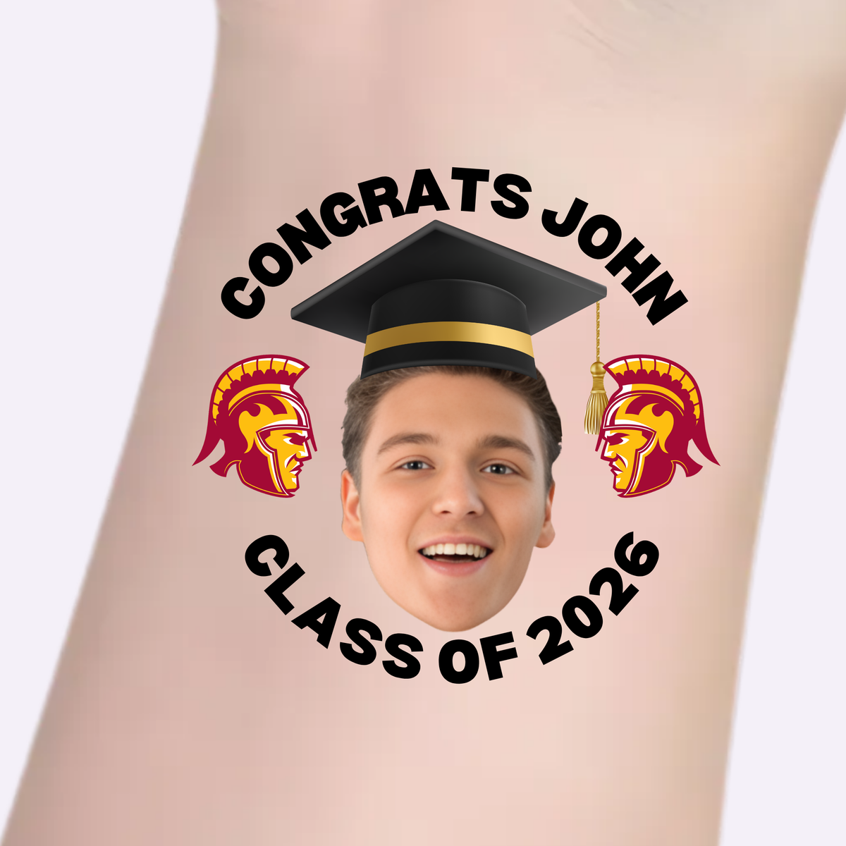 School Mascot Graduate – Custom Graduation Tattoos