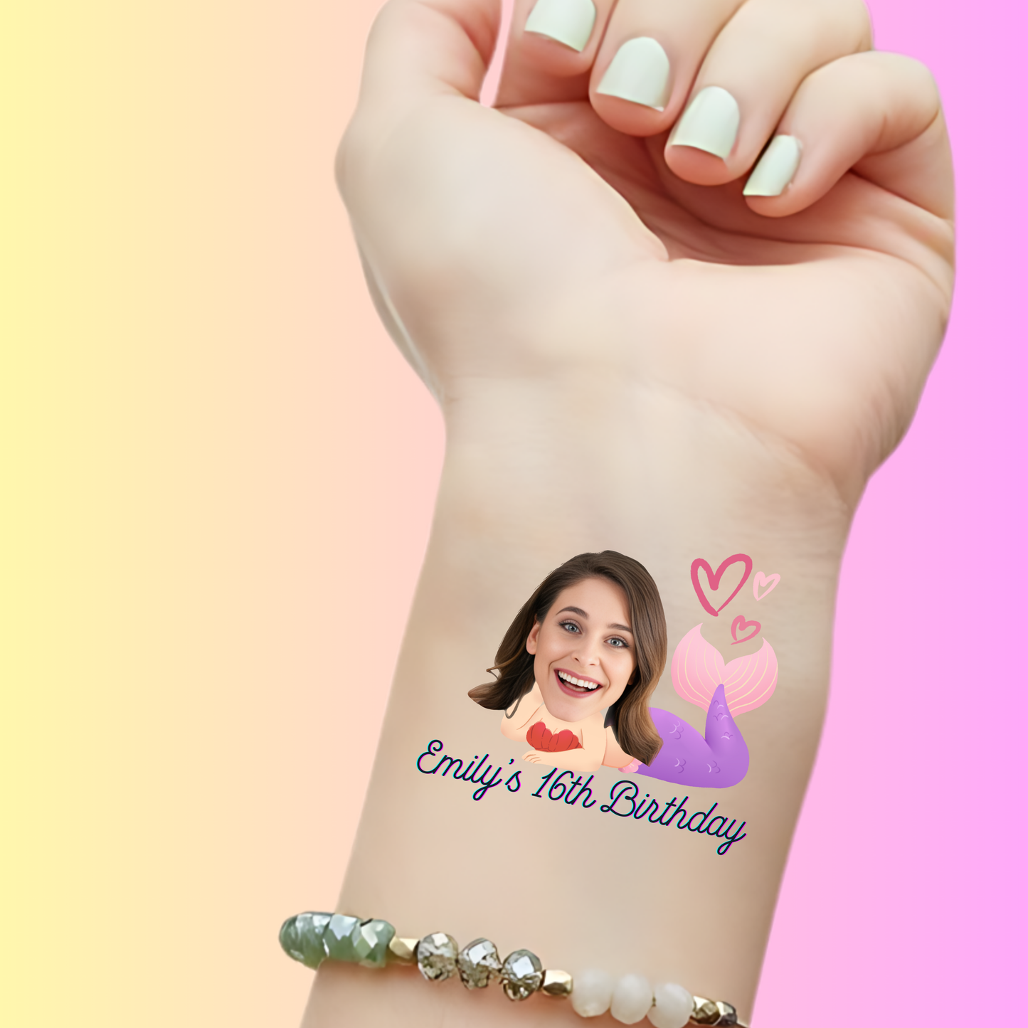 Magical Mermaid – Premium Custom Birthday Tattoos