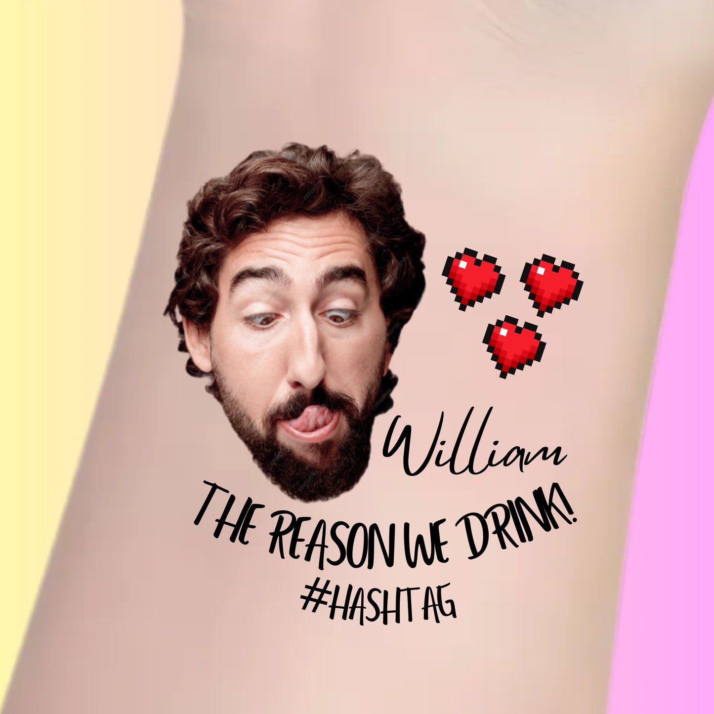 Custom Bachelorette Temporary Tattoos - The Reason We Drink