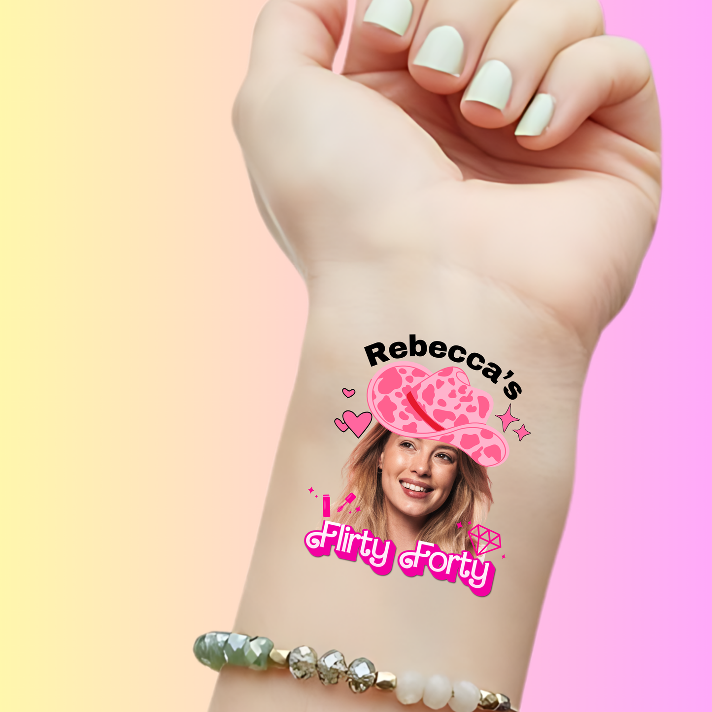 Flirty Party – Premium Custom Birthday Tattoos