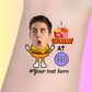 Custom Birthday Temporary Tattoos - Funny Grillin' Burger