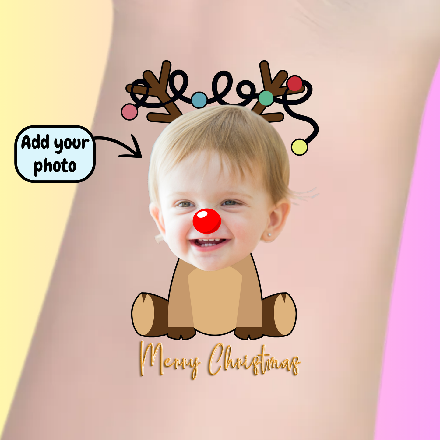 Rudolph's Little Helper – Premium Custom Christmas Tattoos