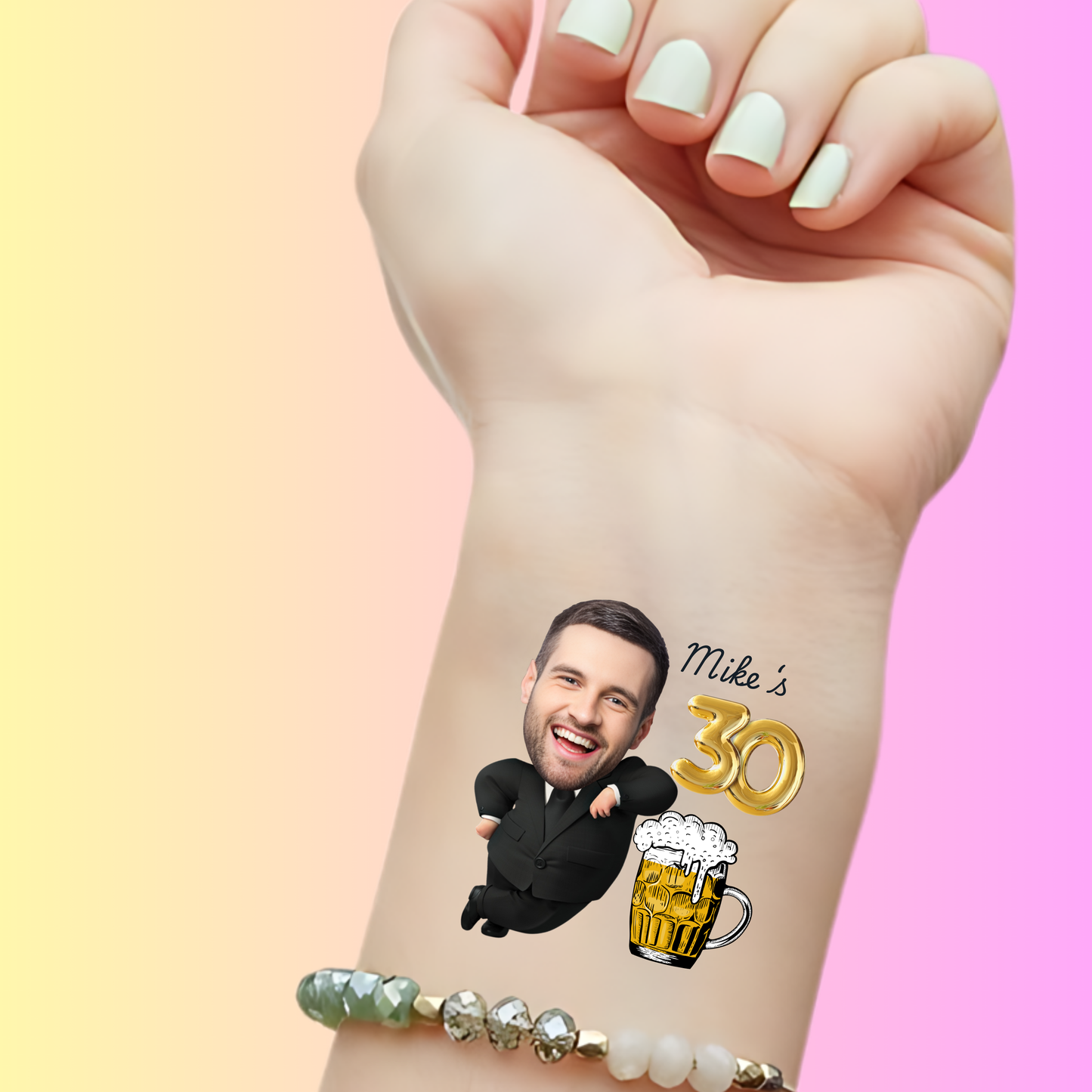 Beers & Cheers – Premium Custom Birthday Tattoos