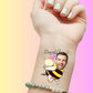 Custom Birthday Temporary Tattoos - Funny Bumble Bee Birthday