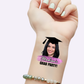 Custom Graduation Tattoos - Pink Brushstroke Grad Party