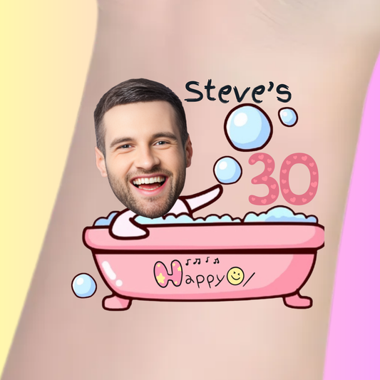 Soak Up the Fun – Premium Custom Birthday Tattoos