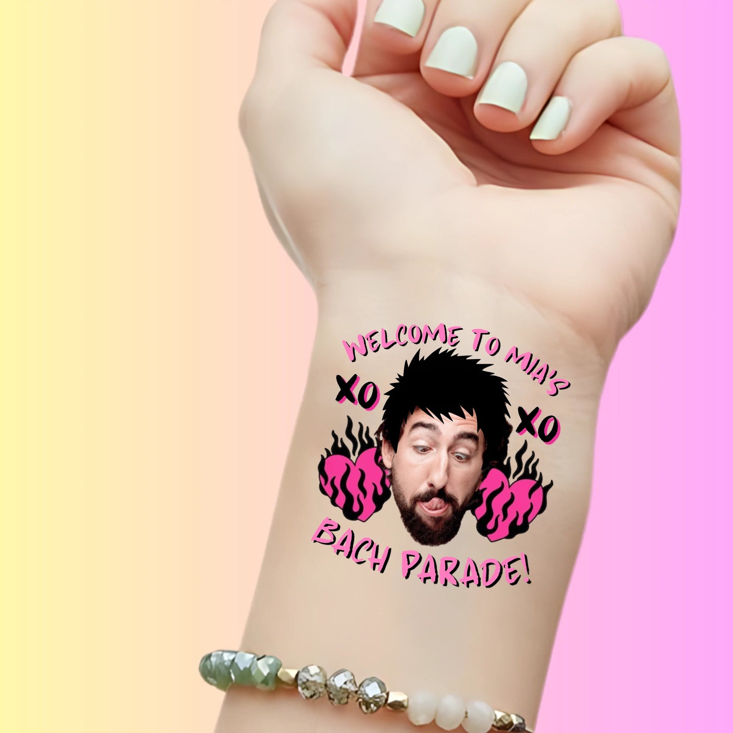 Custom Bachelorette Temporary Tattoos - Bach Parade Rock