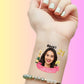 Custom Birthday Temporary Tattoos - Pink Champagne Celebration Banner