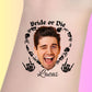 Custom Bachelorette Temporary Tattoos - Bride or Die Rock