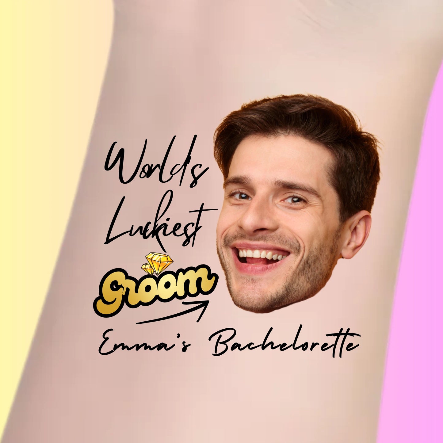 Custom Bachelorette Temporary Tattoos - World's Luckiest Groom