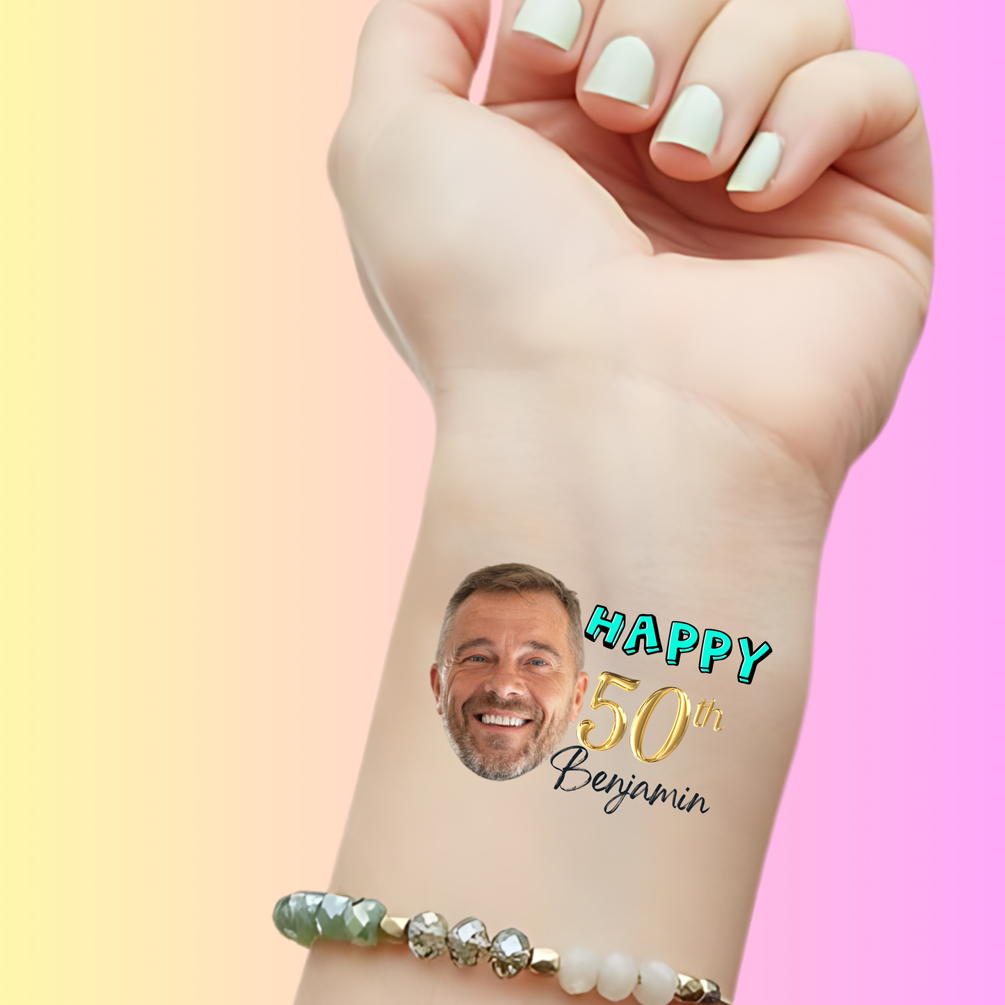 Golden Age Celebration – Premium Custom Birthday Tattoos
