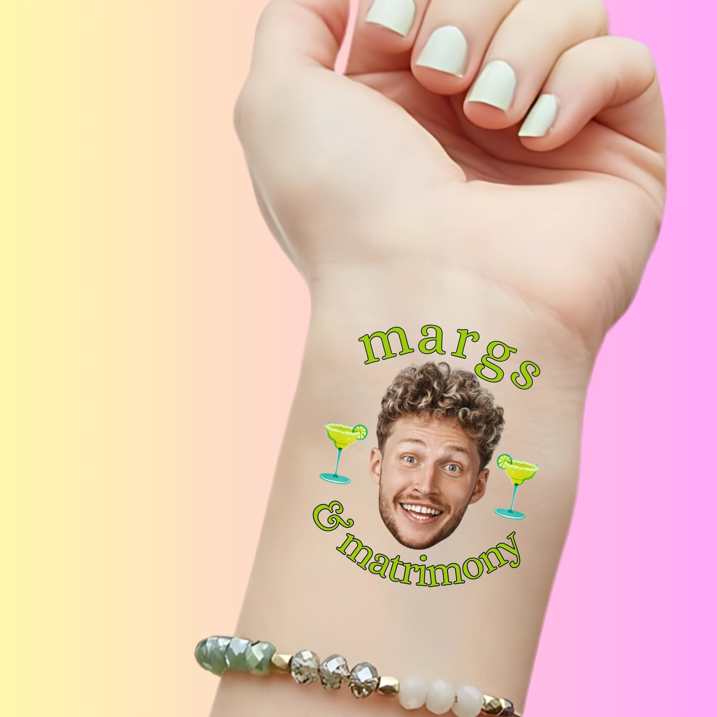 Custom Bachelorette Temporary Tattoos -  Margs & Martrimony